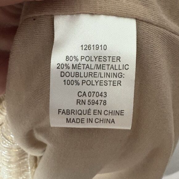 Rachel Zoe Plus Size 2X Peasant Top Blouse Rose Gold Metallic  3/4 slv Popover - Picture 5 of 7